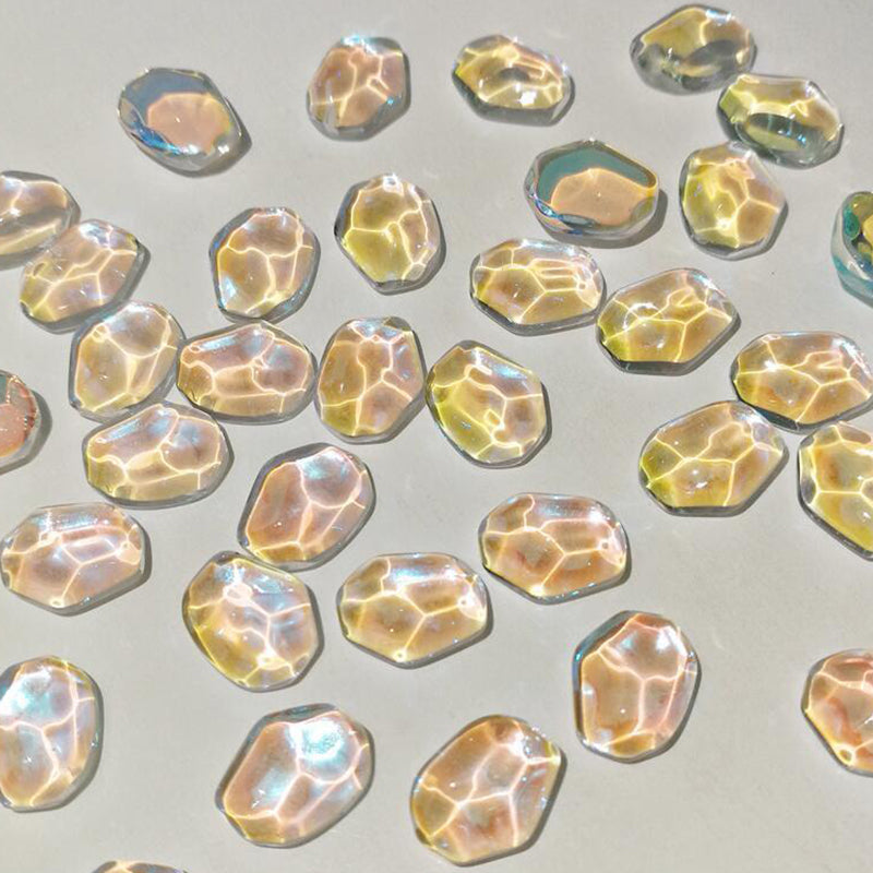 N142-Water Ripple Ice Cube Nail Rhinestones