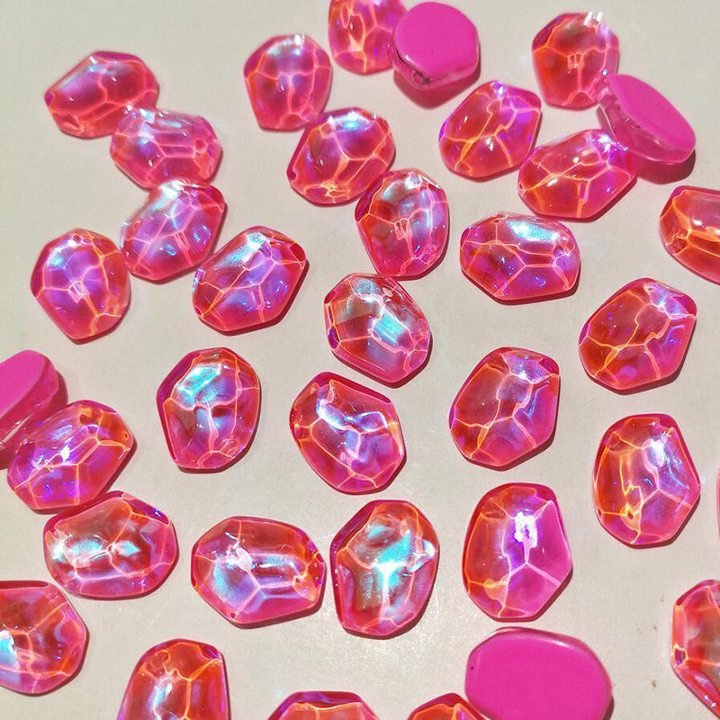 N142-Water Ripple Ice Cube Nail Rhinestones