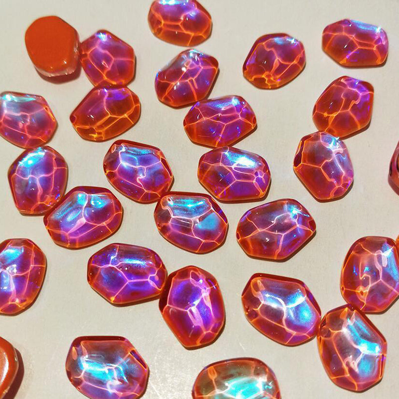 N142-Water Ripple Ice Cube Nail Rhinestones