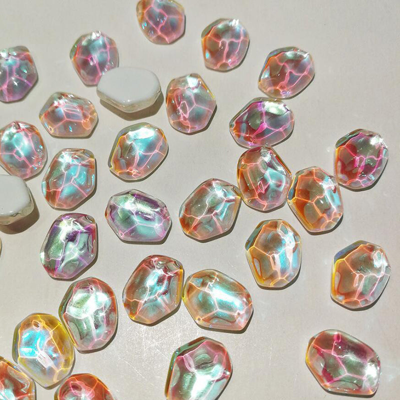 N142-Water Ripple Ice Cube Nail Rhinestones