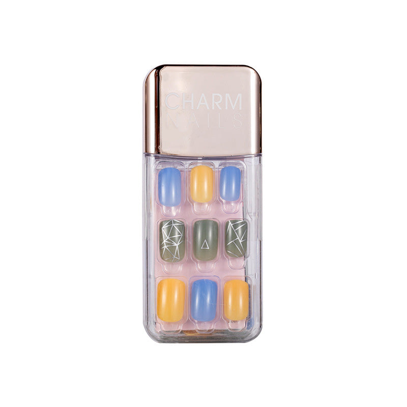 Press-On Nails,  Short Length, 30  PCS Fake Nails