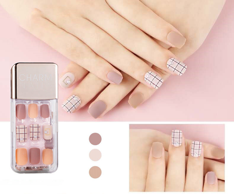 Press-On Nails,  Short Length, 30  PCS Fake Nails