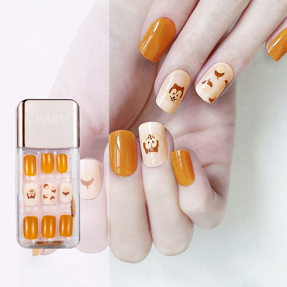 Press-On Nails,  Short Length, 30  PCS Fake Nails